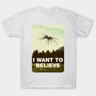 I Want to Belive - UFO - White - Sci-Fi T-Shirt